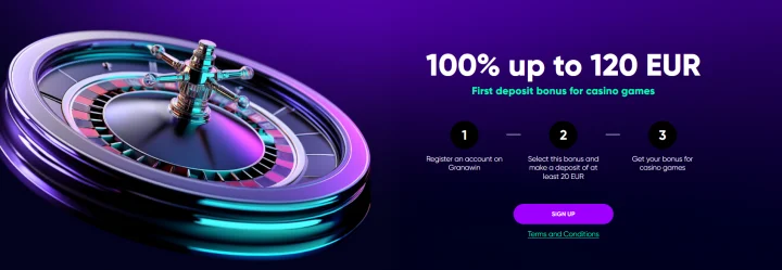 Bónus do Granawin Casino e oferta de boas-vindas